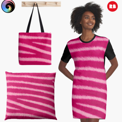Hot Pink Zebra Stripe